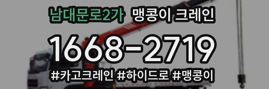 남대문로2가 맹콩이 크레인