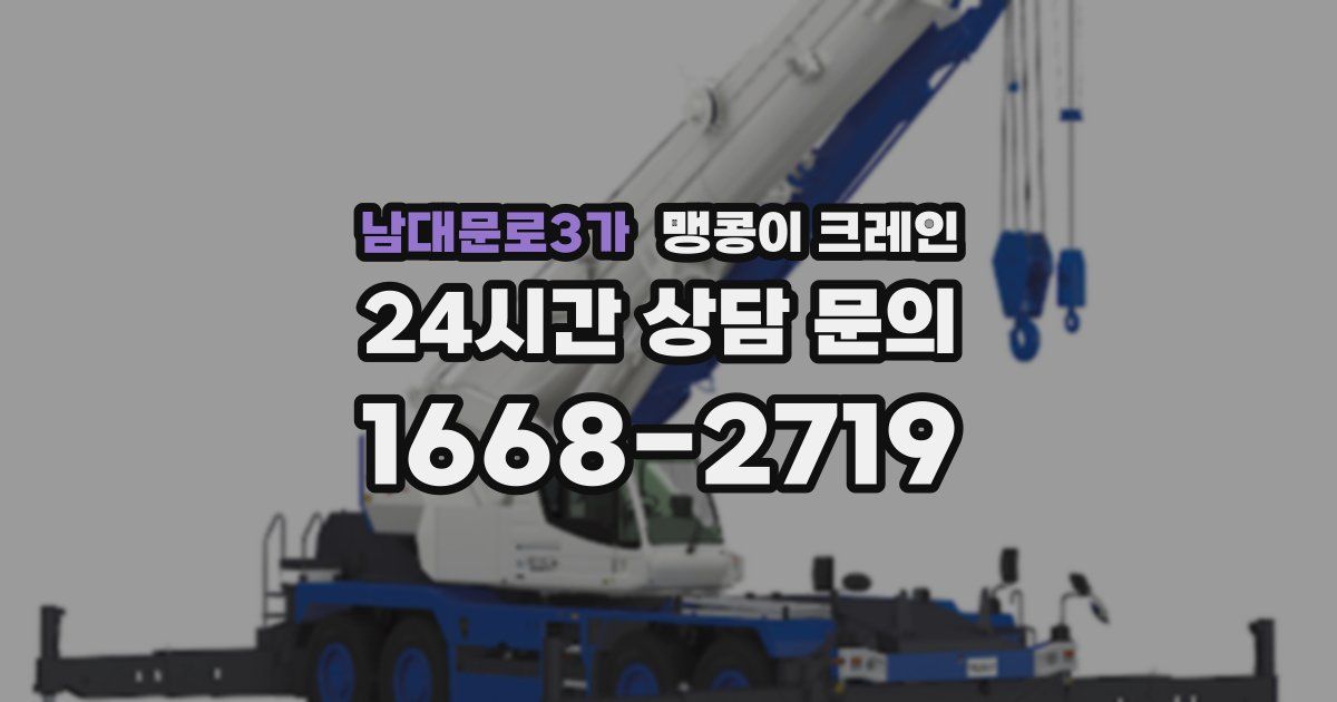 남대문로3가 맹콩이 크레인