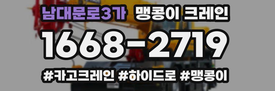 남대문로3가 맹콩이 크레인