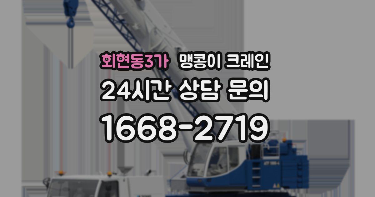 회현동3가 맹콩이 크레인