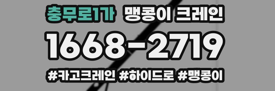 충무로1가 맹콩이 크레인