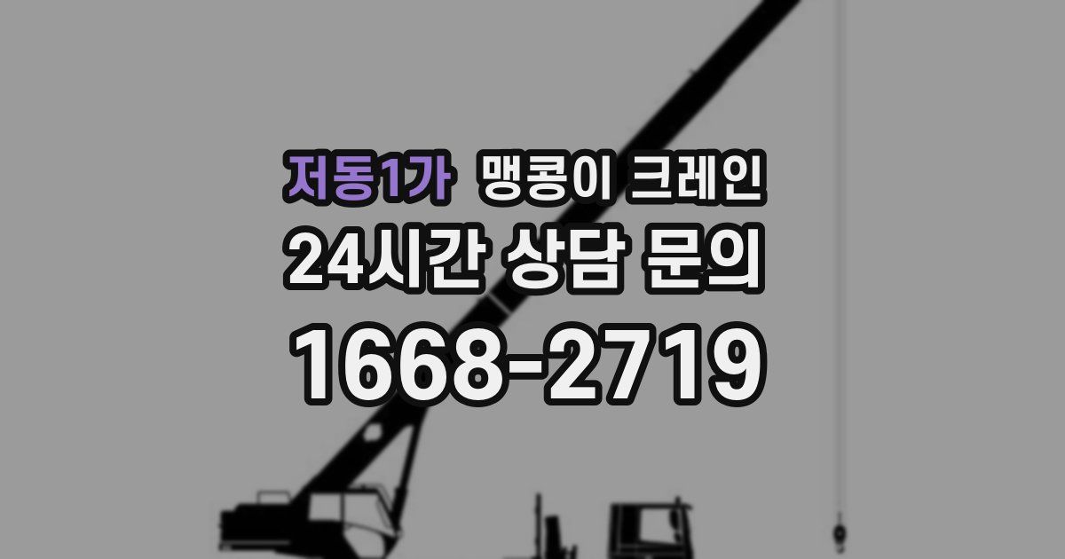 저동1가 맹콩이 크레인