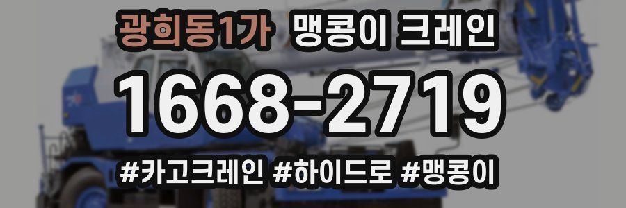 광희동1가 맹콩이 크레인