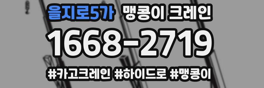 을지로5가 맹콩이 크레인