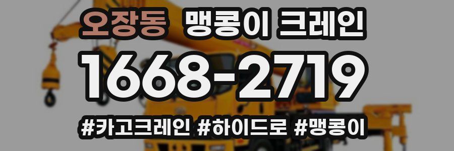 오장동 맹콩이 크레인