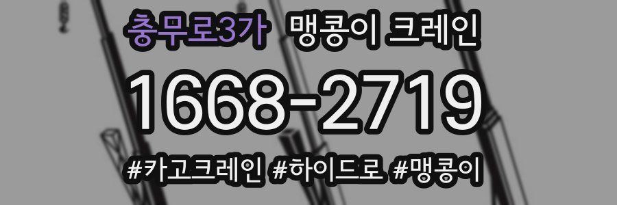 충무로3가 맹콩이 크레인