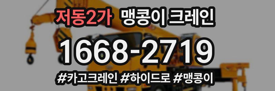 저동2가 맹콩이 크레인