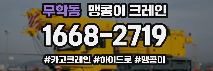 무학동 맹콩이 크레인