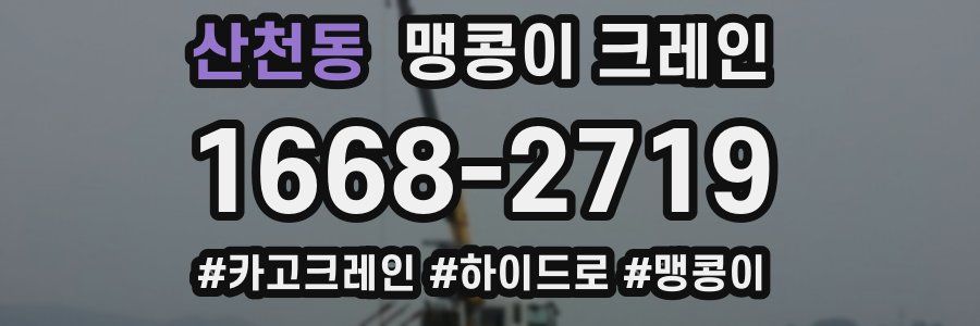 산천동 맹콩이 크레인