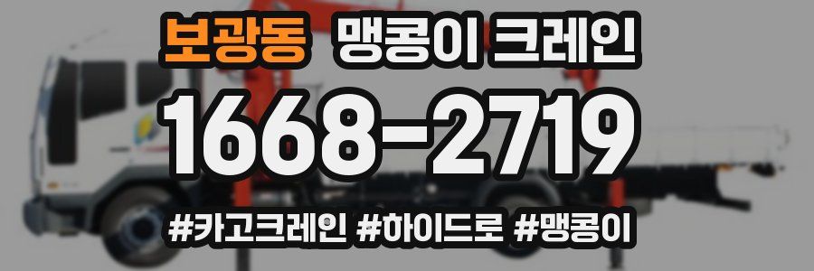 보광동 맹콩이 크레인