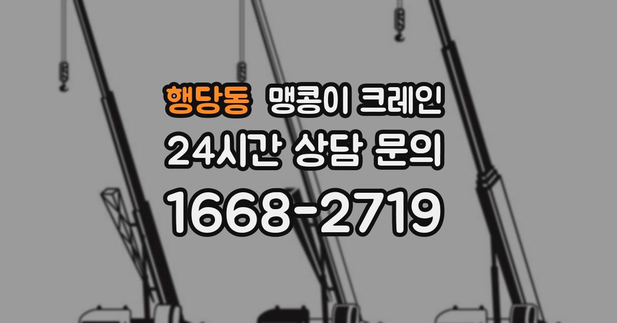 행당동 맹콩이 크레인