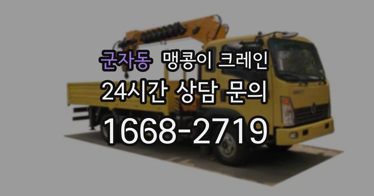 군자동 맹콩이 크레인
