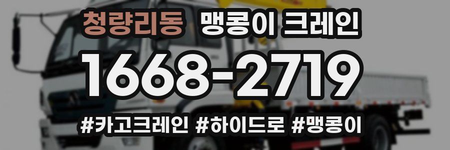 청량리동 맹콩이 크레인