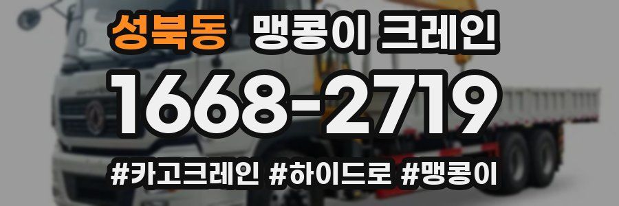 성북동 맹콩이 크레인