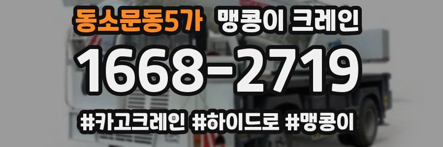 동소문동5가 맹콩이 크레인