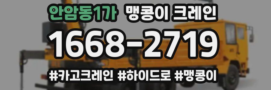 안암동1가 맹콩이 크레인