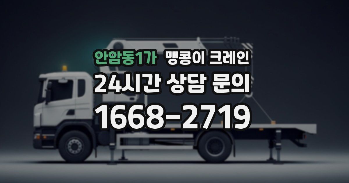 안암동1가 맹콩이 크레인