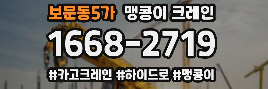 보문동5가 맹콩이 크레인