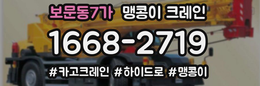 보문동7가 맹콩이 크레인