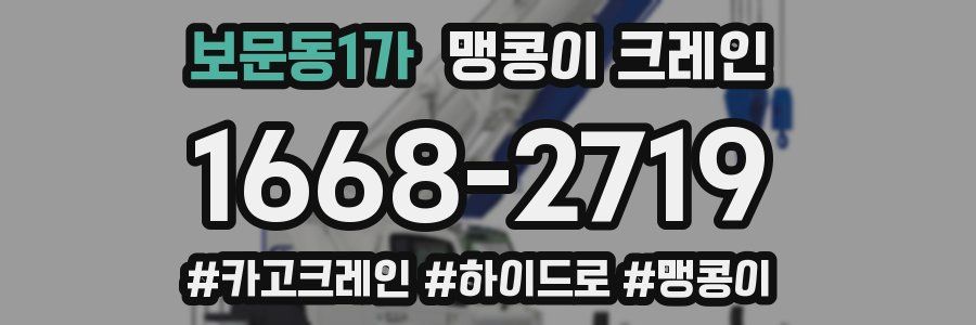 보문동1가 맹콩이 크레인