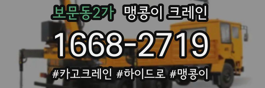 보문동2가 맹콩이 크레인