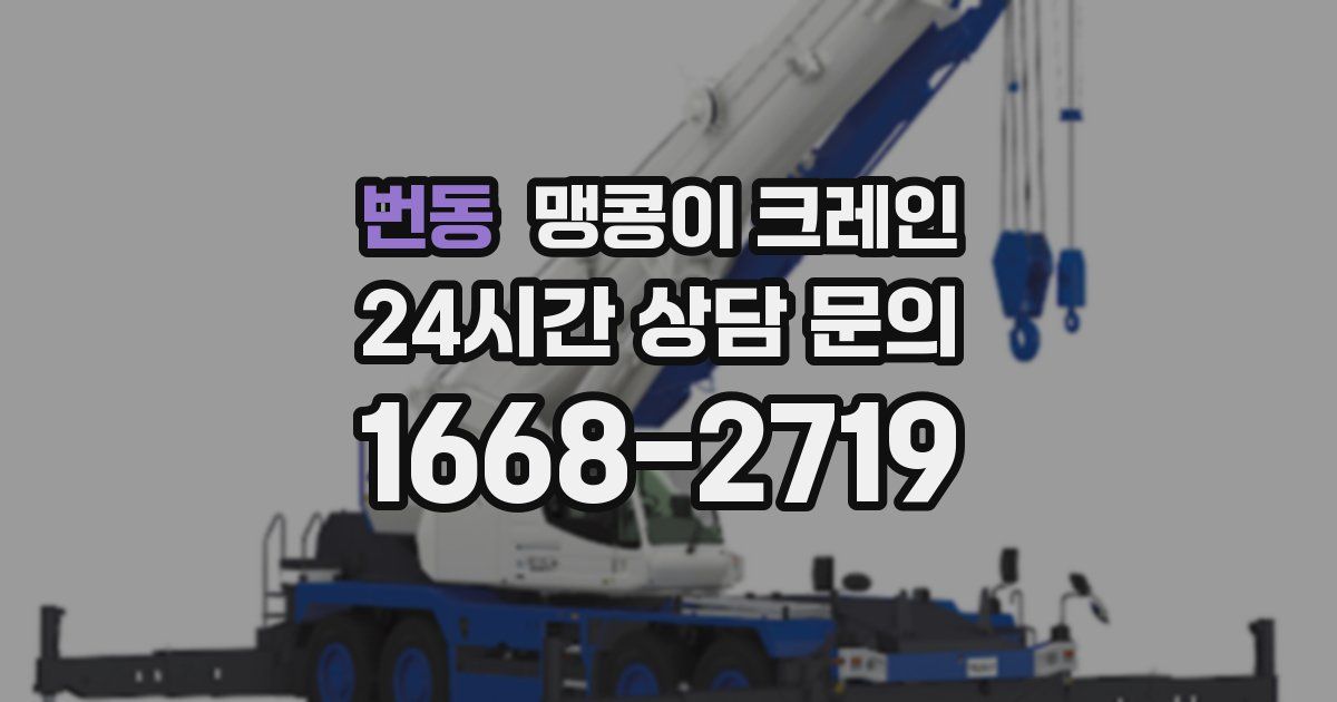 번동 맹콩이 크레인