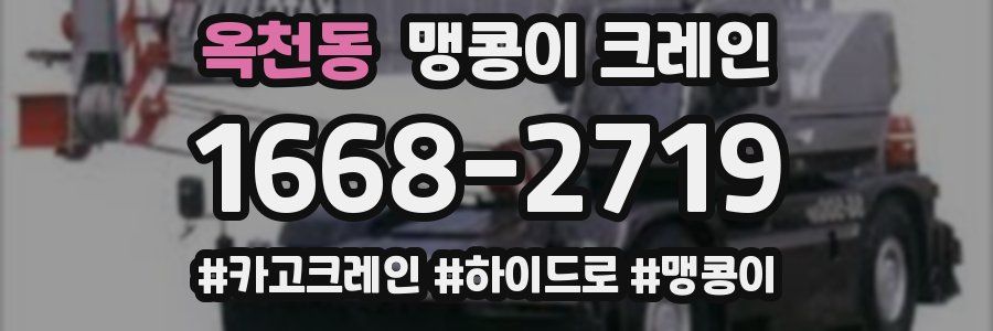 옥천동 맹콩이 크레인
