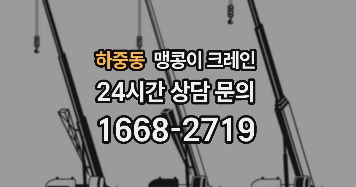 하중동 맹콩이 크레인