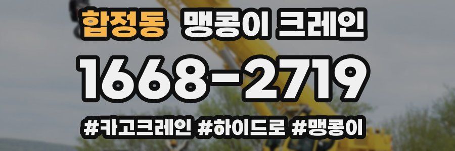 합정동 맹콩이 크레인