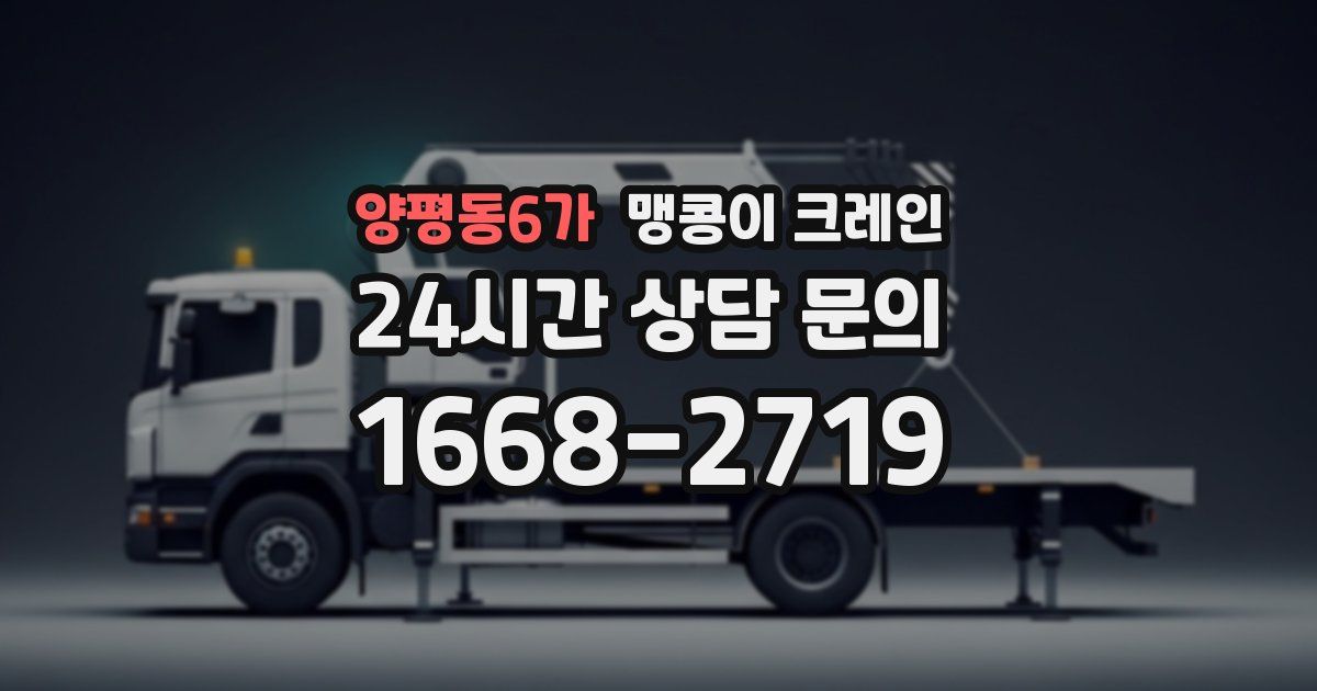 양평동6가 맹콩이 크레인