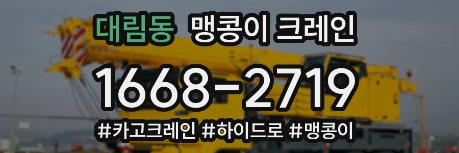 대림동 맹콩이 크레인