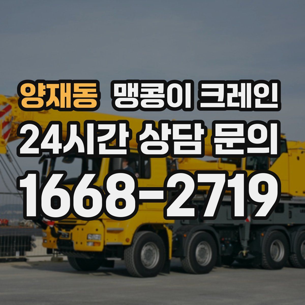 양재동 맹콩이 크레인