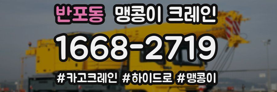 반포동 맹콩이 크레인