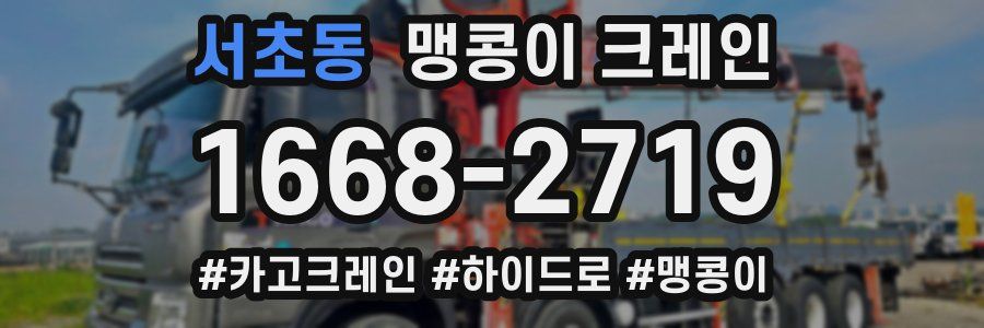 서초동 맹콩이 크레인
