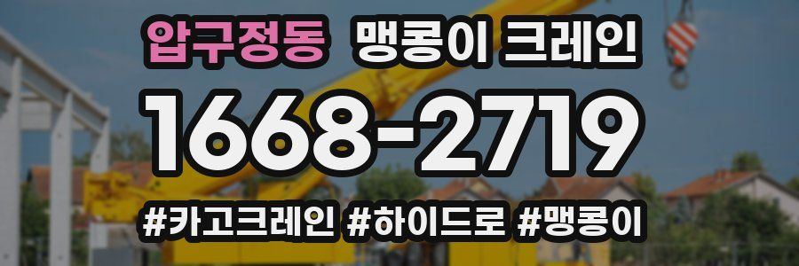 압구정동 맹콩이 크레인