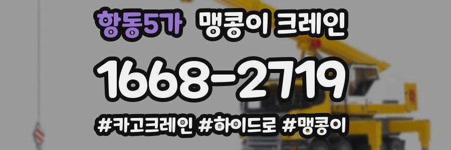 항동5가 맹콩이 크레인