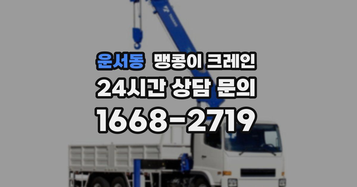 운서동 맹콩이 크레인