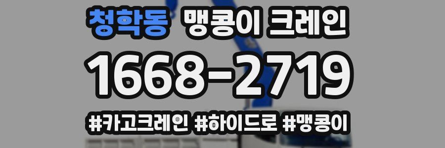 청학동 맹콩이 크레인