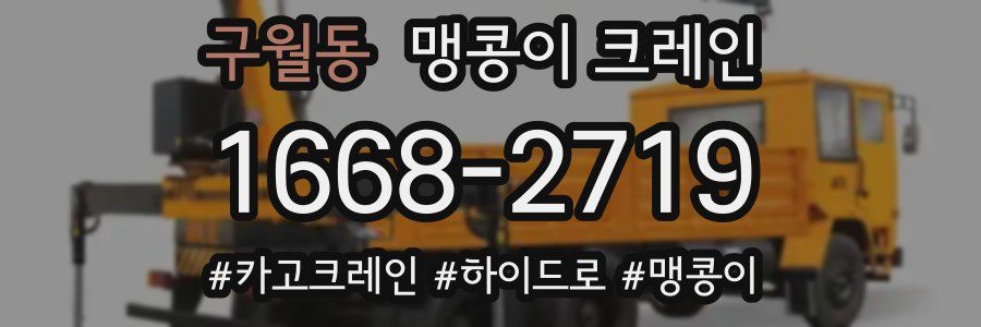 구월동 맹콩이 크레인
