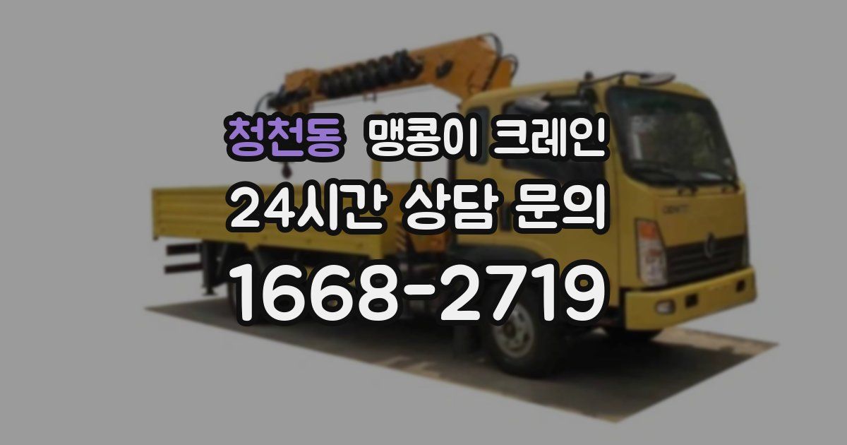 청천동 맹콩이 크레인