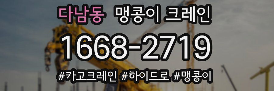 다남동 맹콩이 크레인