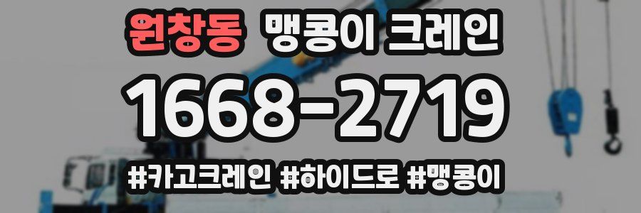 원창동 맹콩이 크레인