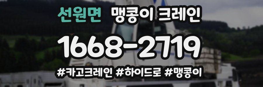 선원면 맹콩이 크레인