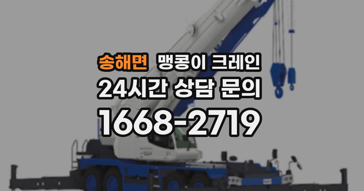 송해면 맹콩이 크레인