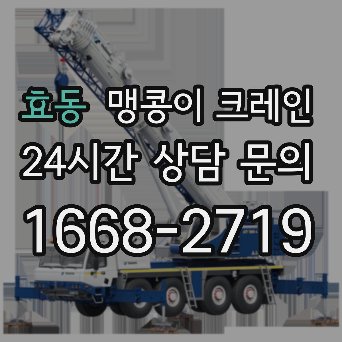 효동 맹콩이 크레인 실내 반입이 필요한 현장에 유용한 이유