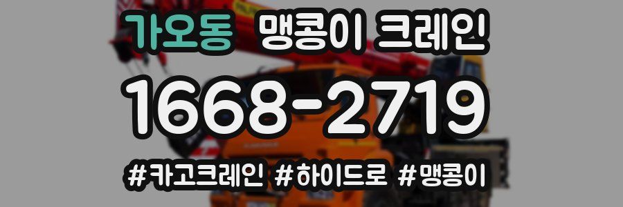 가오동 맹콩이 크레인