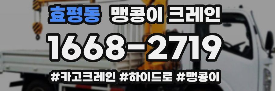 효평동 맹콩이 크레인