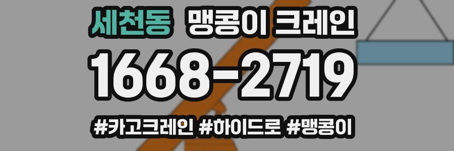 세천동 맹콩이 크레인