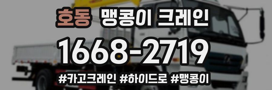 호동 맹콩이 크레인