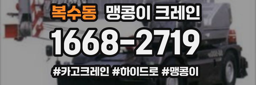 복수동 맹콩이 크레인